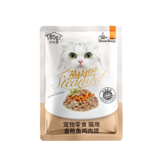 比瑞吉蒸肉煲寵物零食 貓用 金槍魚(yú)雞肉煲